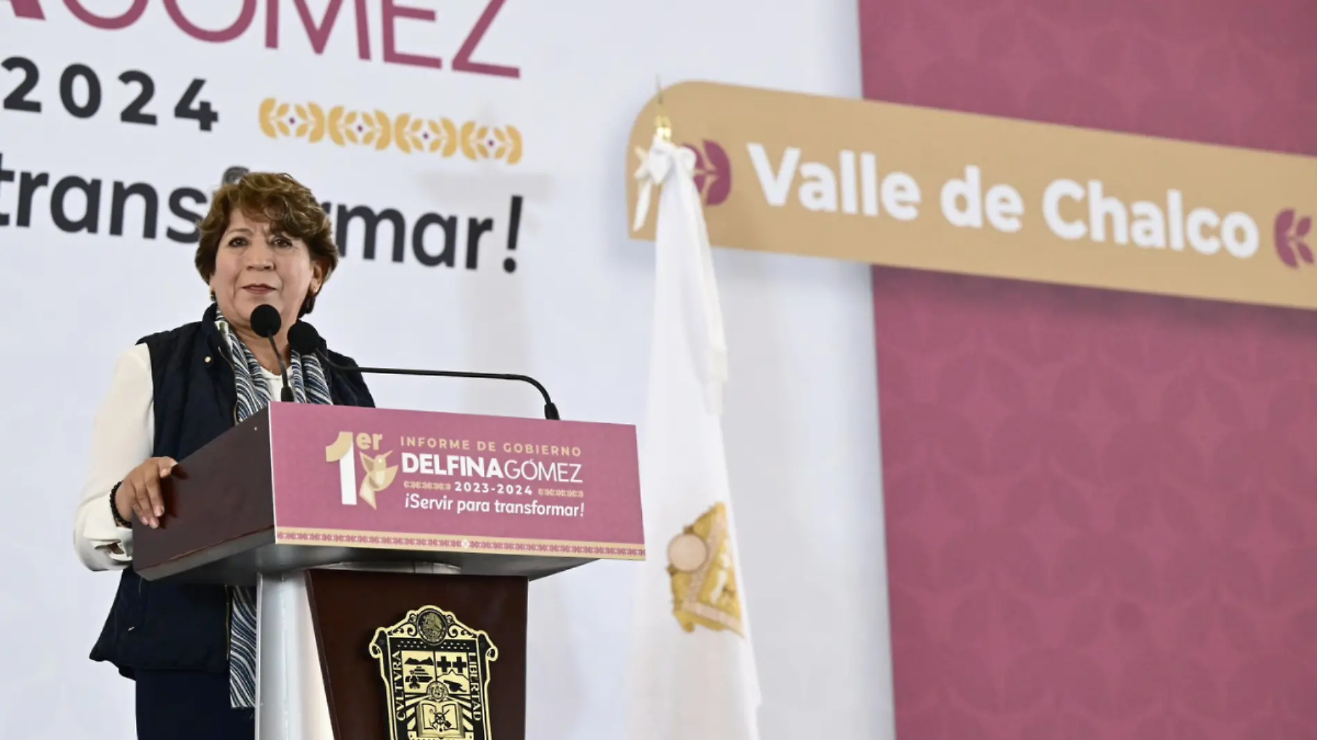 Delfina Gómez rinde su primer informe de gobierno